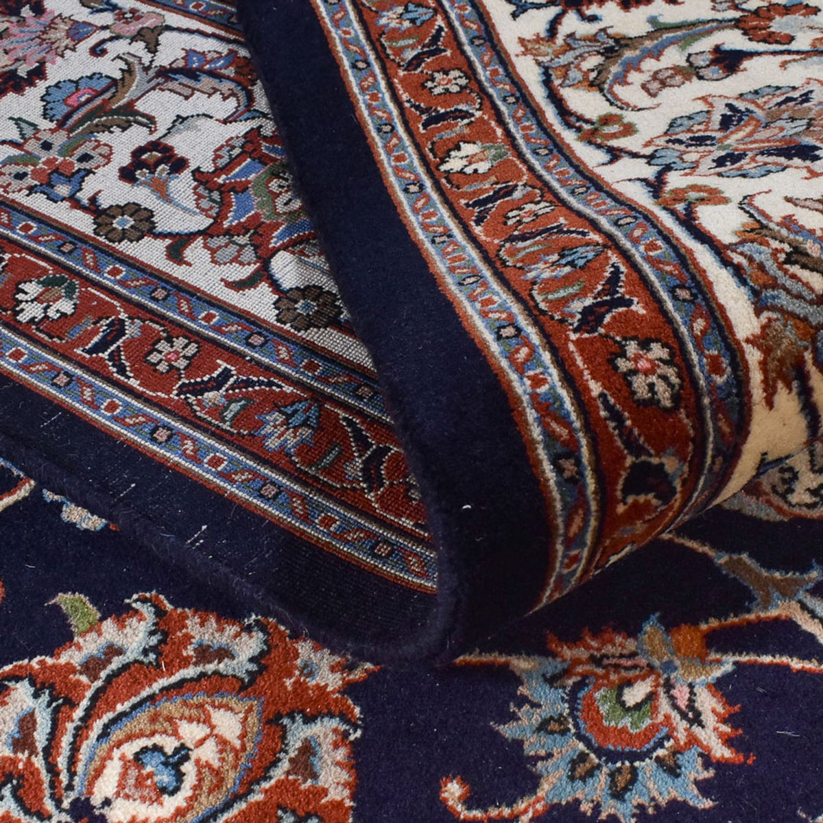 Tapis persan - Classique - Royal - 342 x 250 cm - bleu foncé