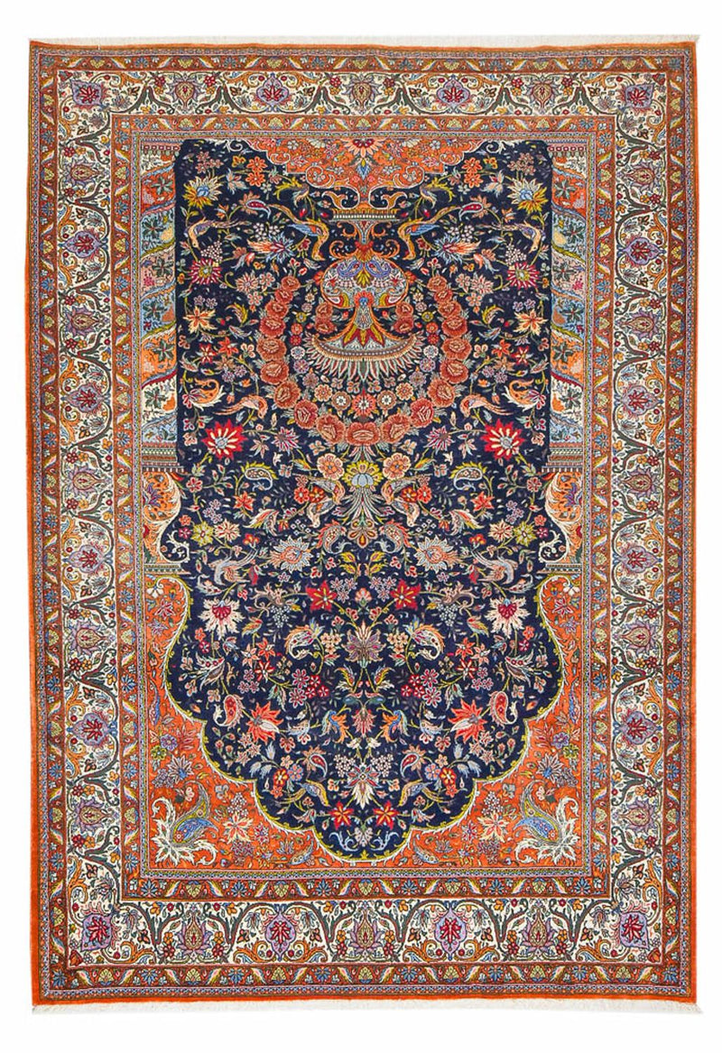 Tapis persan - Nomadic - 293 x 206 cm - bleu foncé