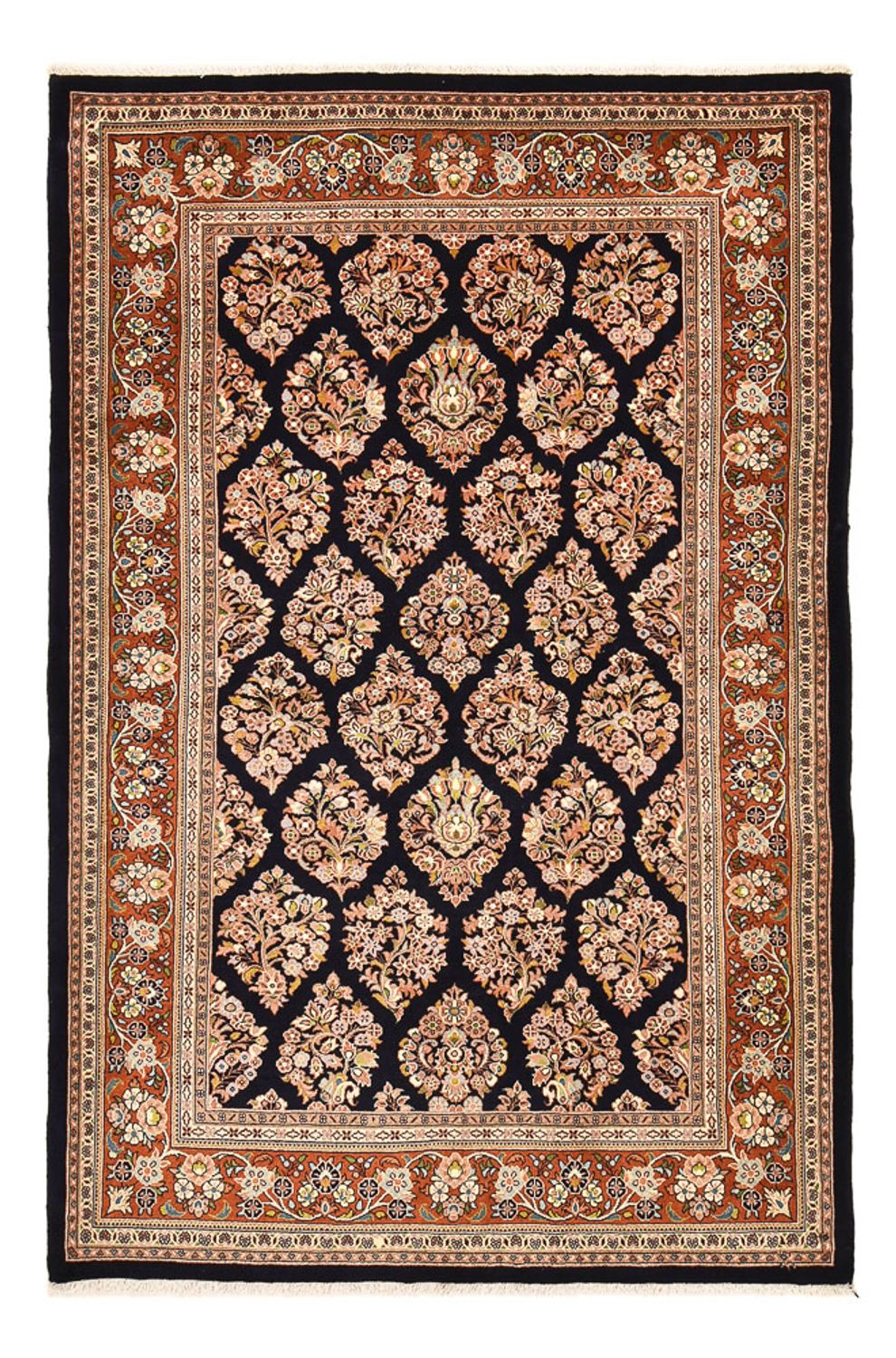 Tapis persan - Classique - 252 x 167 cm - bleu foncé