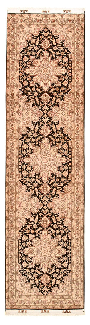 Tapis de couloir Tapis persan - Tabriz - Royal - 305 x 80 cm - beige clair