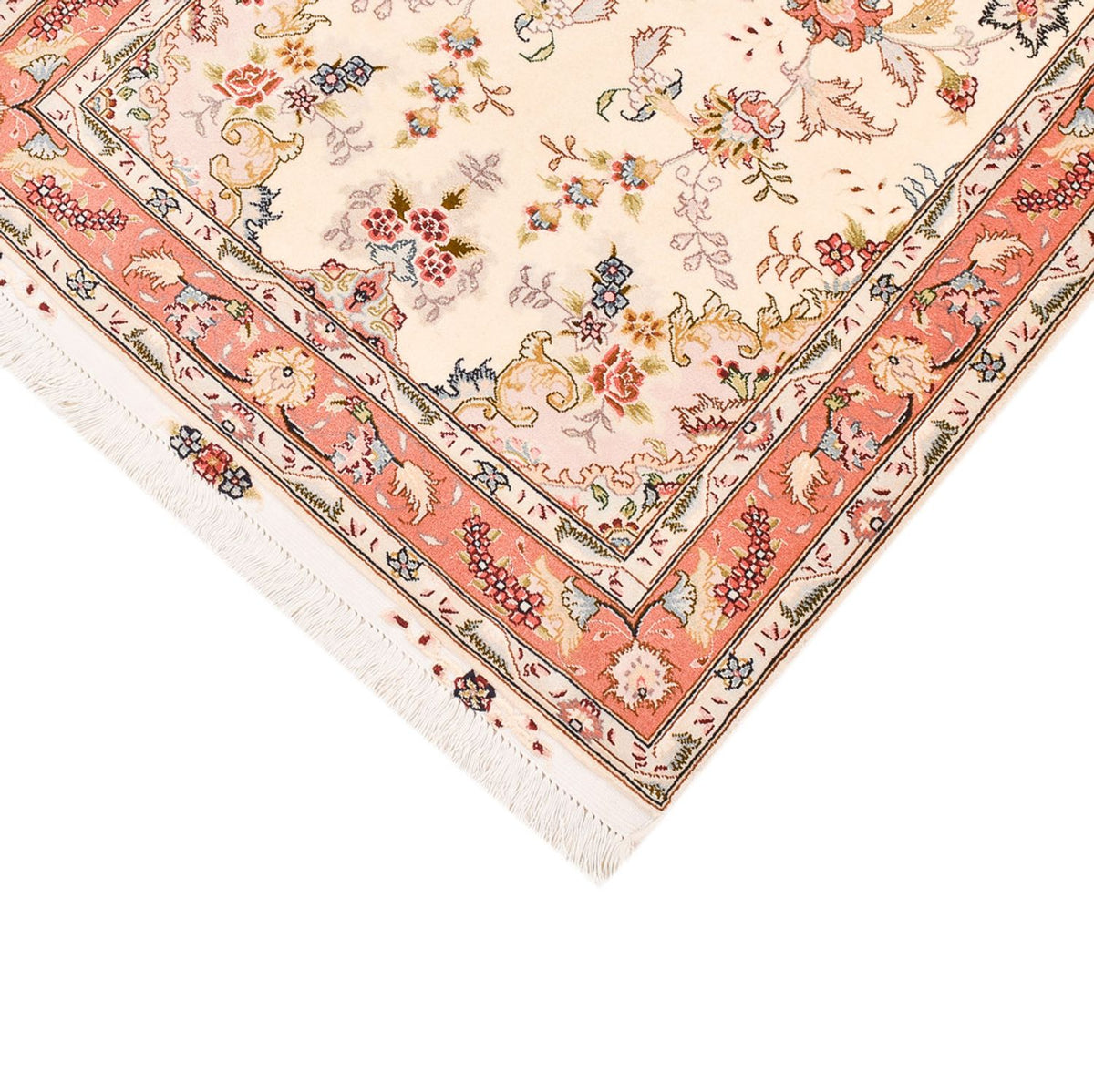 Tapis de couloir Tapis persan - Tabriz - Royal - 197 x 80 cm - beige