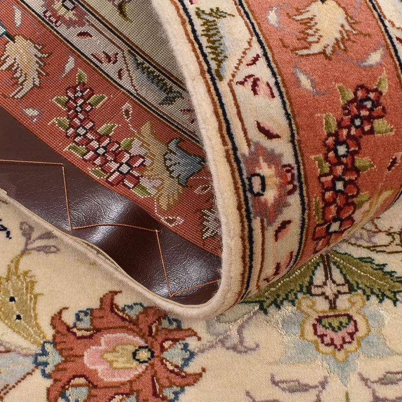 Tapis de couloir Tapis persan - Tabriz - Royal - 197 x 80 cm - beige