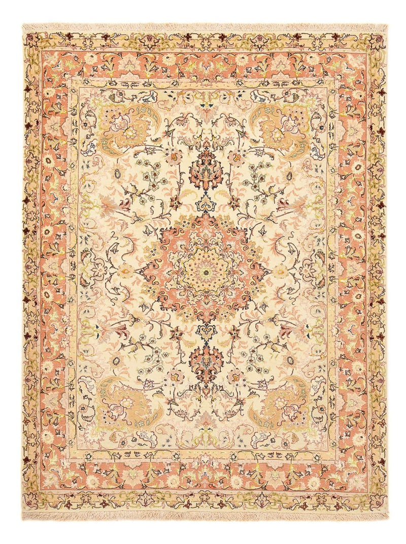 Tapis persan - Tabriz - Royal - 210 x 153 cm - beige clair