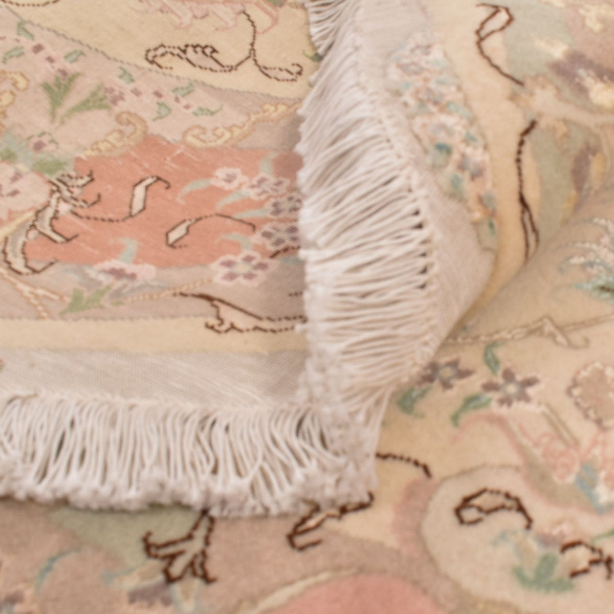 Tapis persan - Tabriz - Royal ronde  - 150 x 150 cm - beige