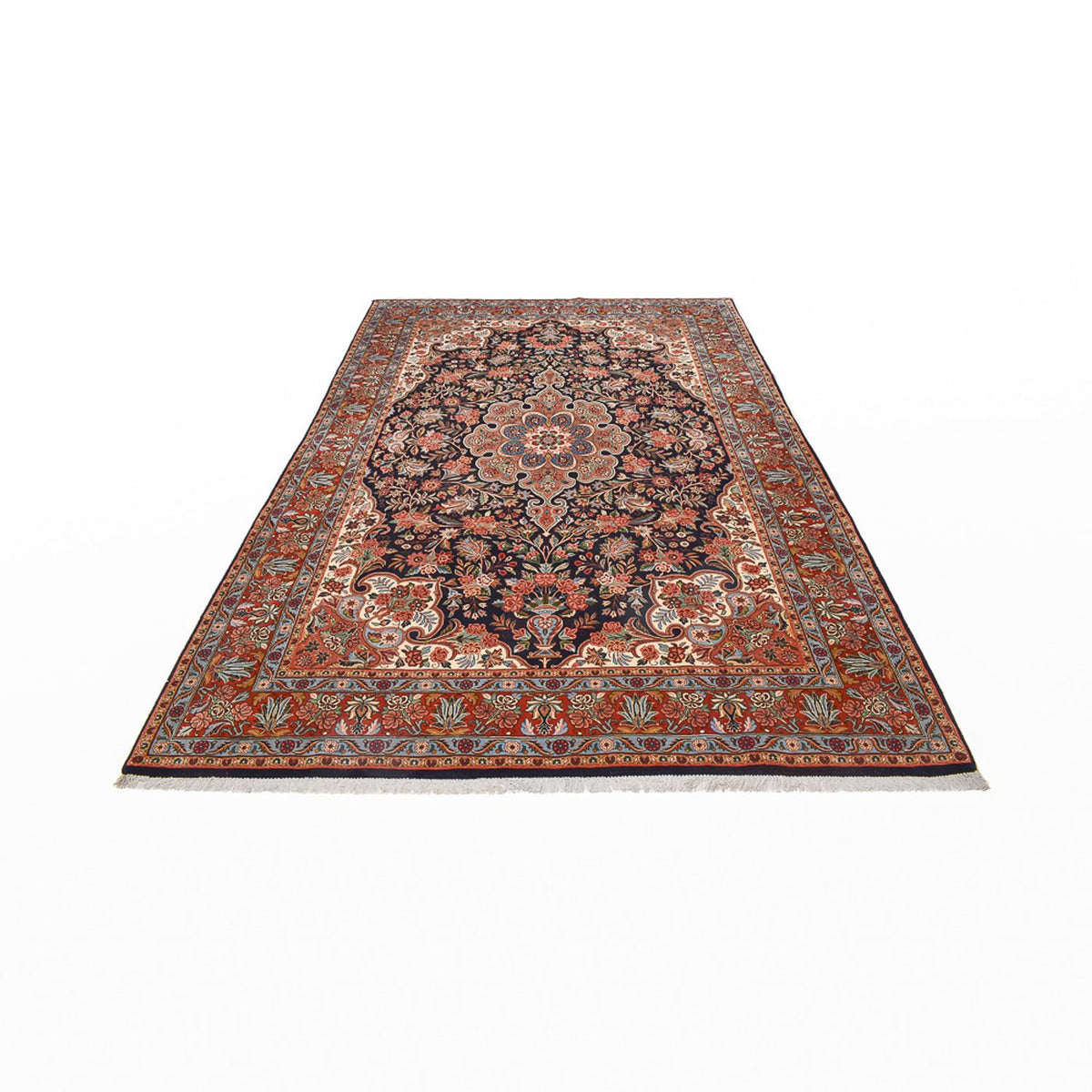 Tapis persan - Bidjar - 298 x 199 cm - bleu foncé