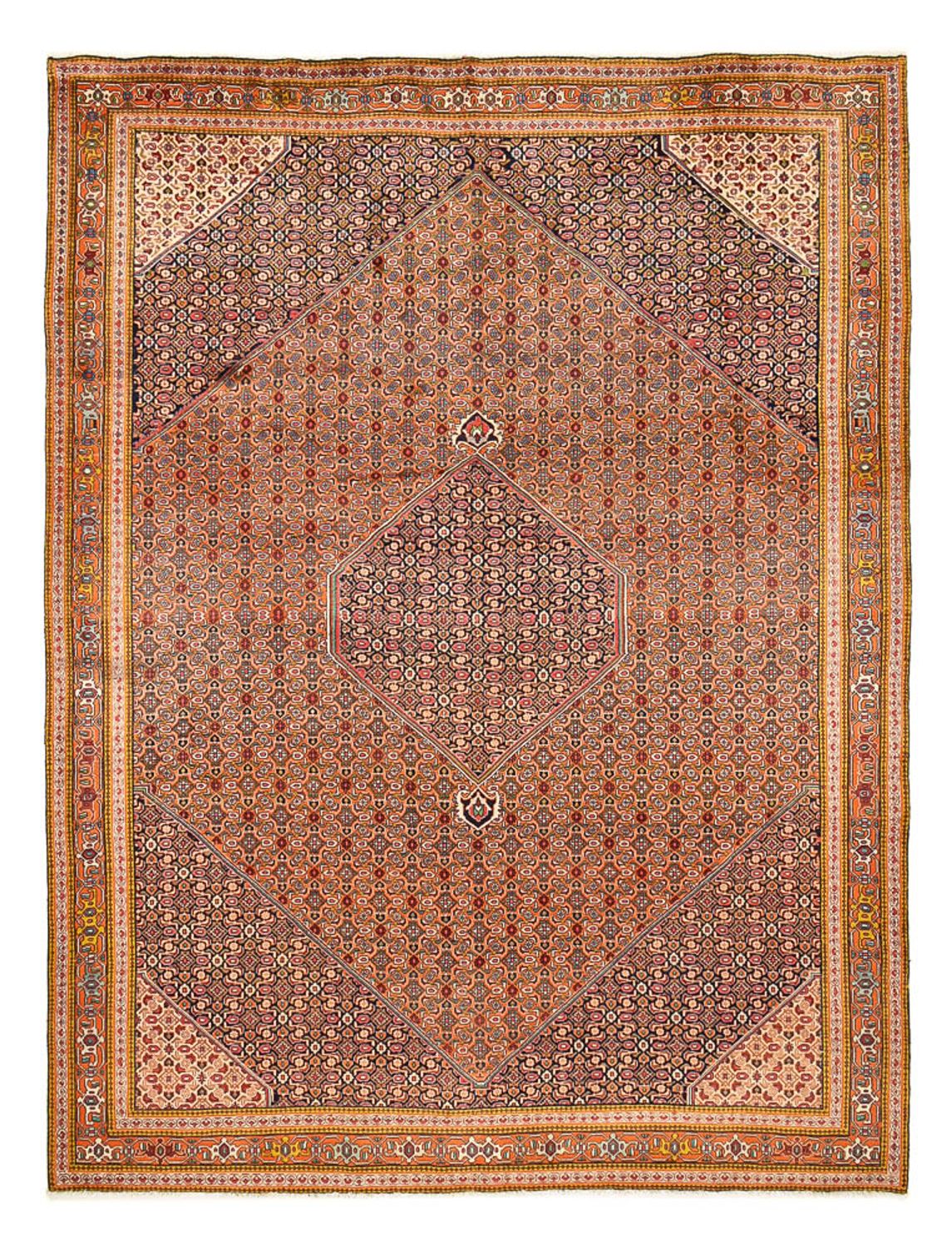 Tapis persan - Bidjar - 393 x 298 cm - beige foncé