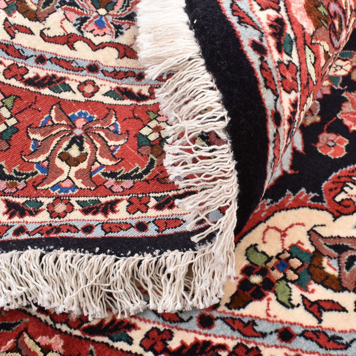 Tapis persan - Bidjar ronde  - 155 x 155 cm - rouge foncé