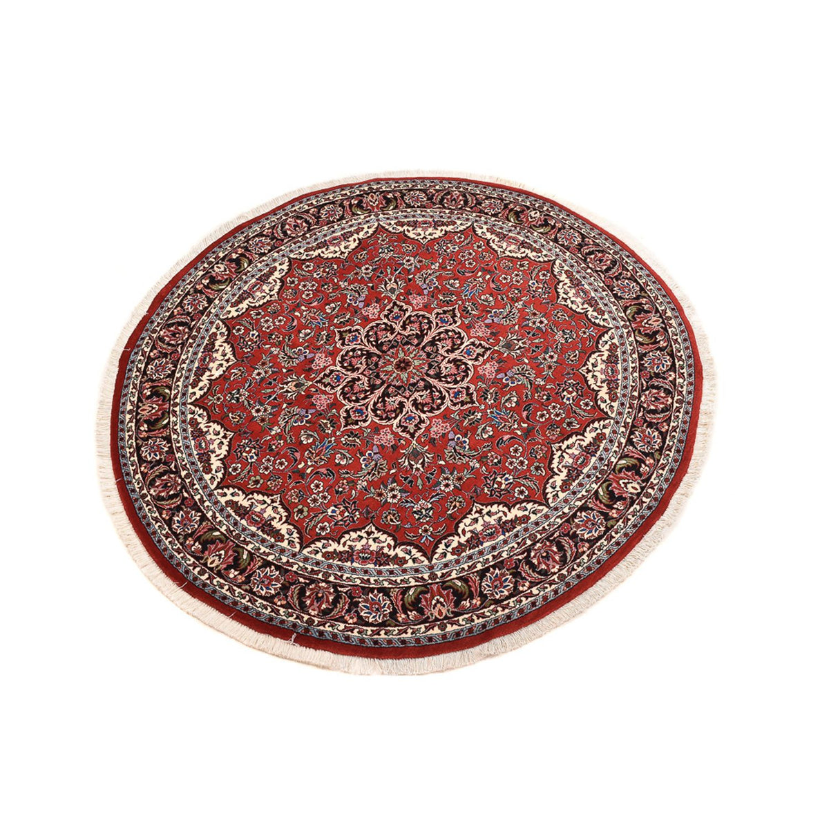 Tapis persan - Bidjar ronde - 145 x 145 cm - rouge