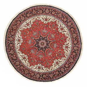 Tapis persan - Bidjar ronde  - 154 x 154 cm - rouge