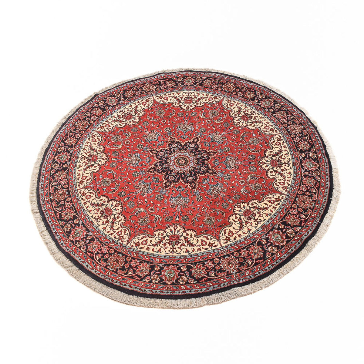 Tapis persan - Bidjar ronde  - 154 x 154 cm - rouge