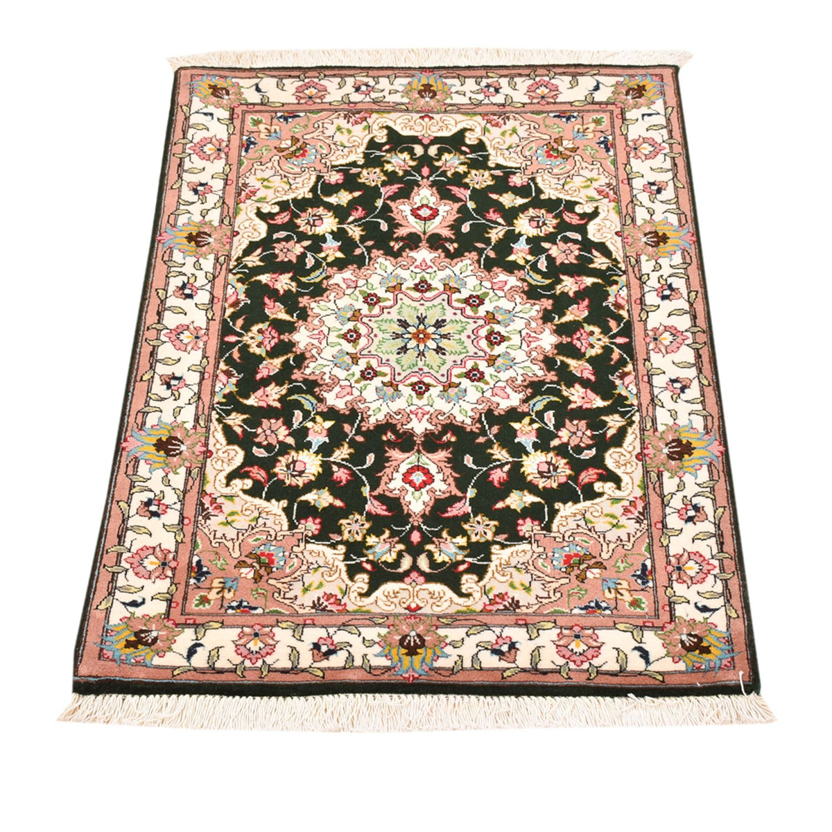 Tapis persan - Tabriz - Royal - 90 x 60 cm - bleu foncé