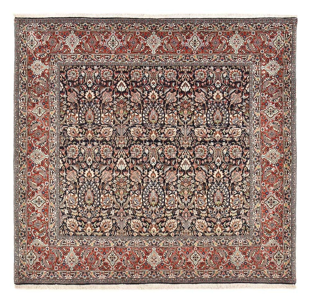 Tapis persan - Bidjar carré  - 206 x 200 cm - rouille