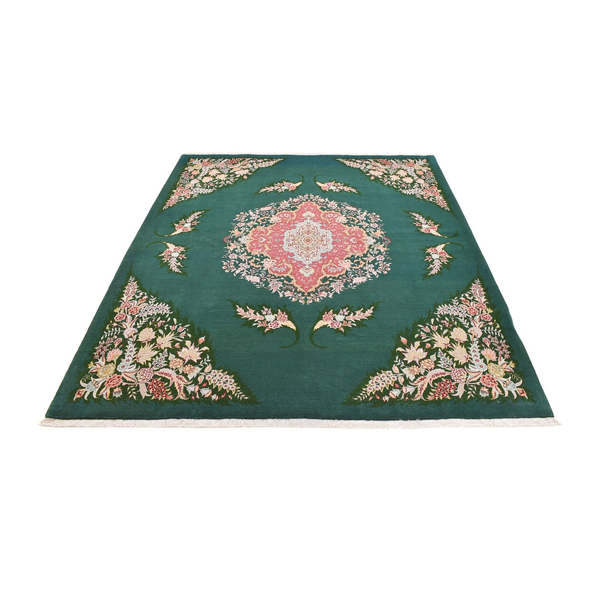 Tapis persan - Tabriz - Royal - 250 x 200 cm - vert