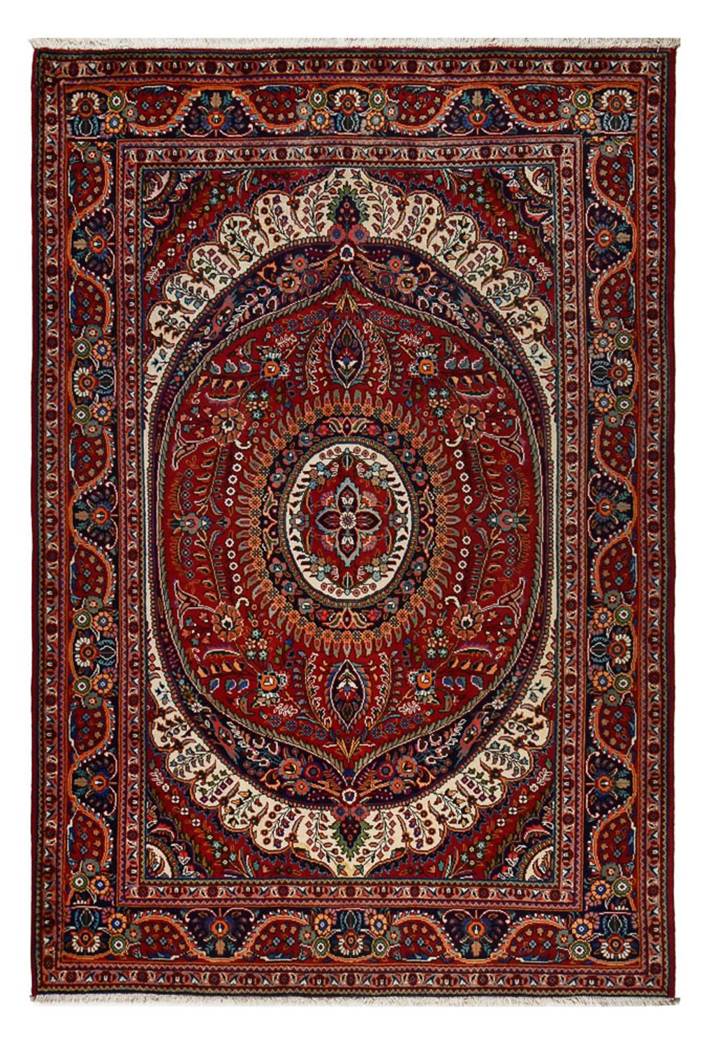 Tapis persan - Nomadic - 300 x 204 cm - rouge foncé