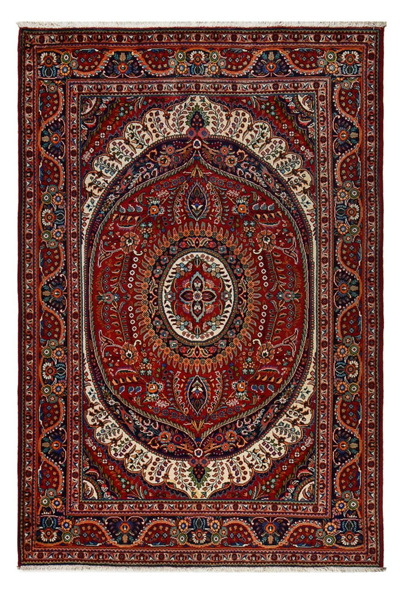 Tapis persan - Nomadic - 300 x 204 cm - rouge foncé