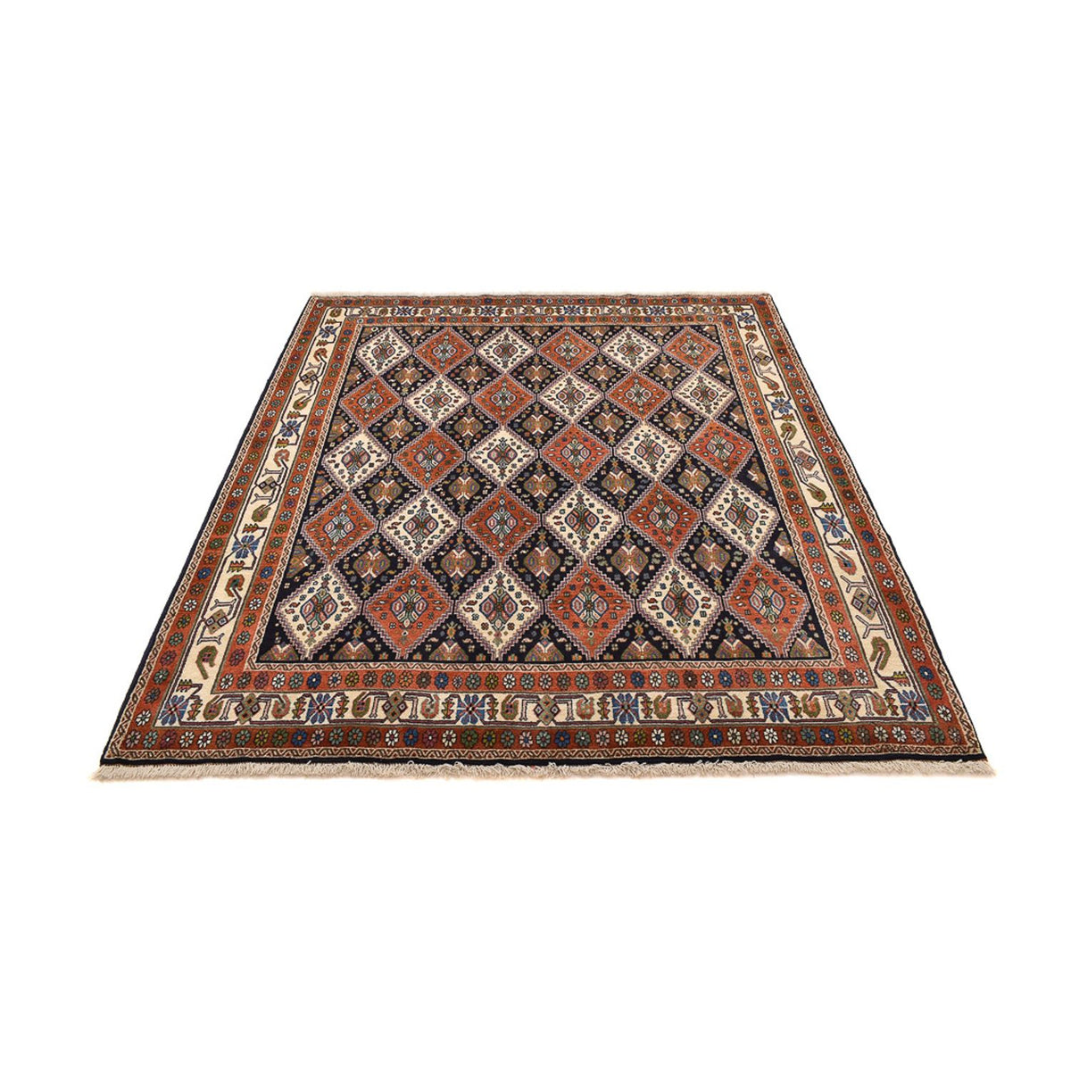 Tapis persan - Nomadic carré  - 214 x 183 cm - multicolore