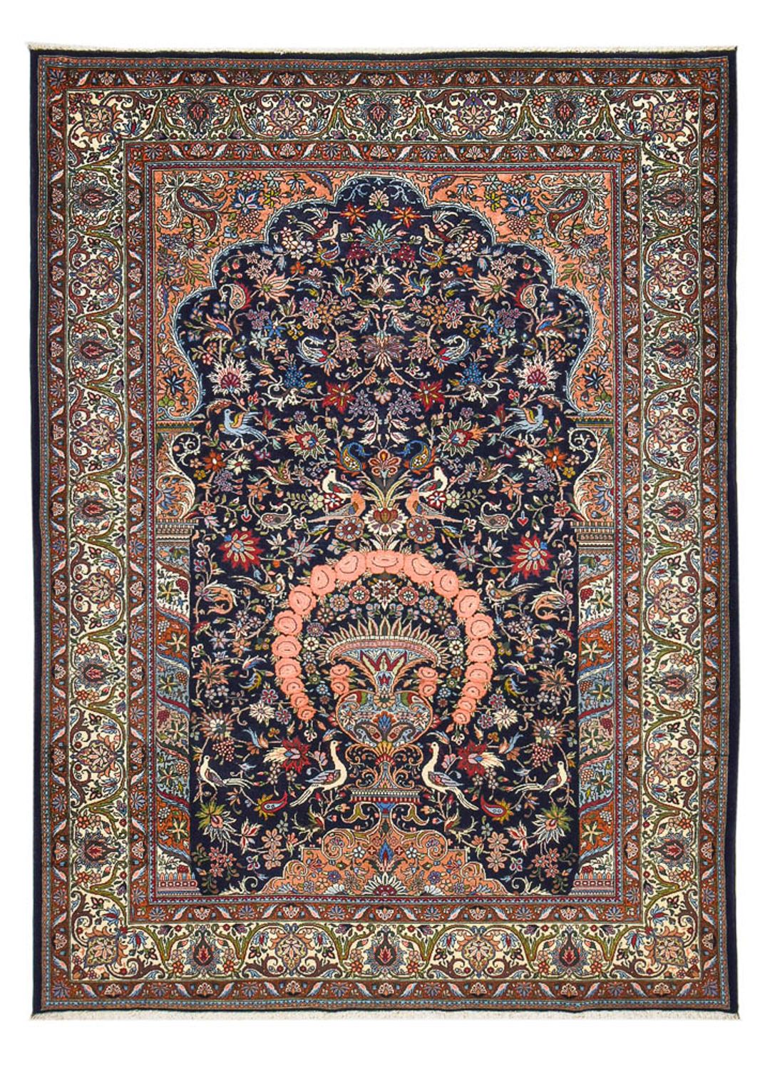Tapis persan - Nomadic - 302 x 204 cm - bleu foncé