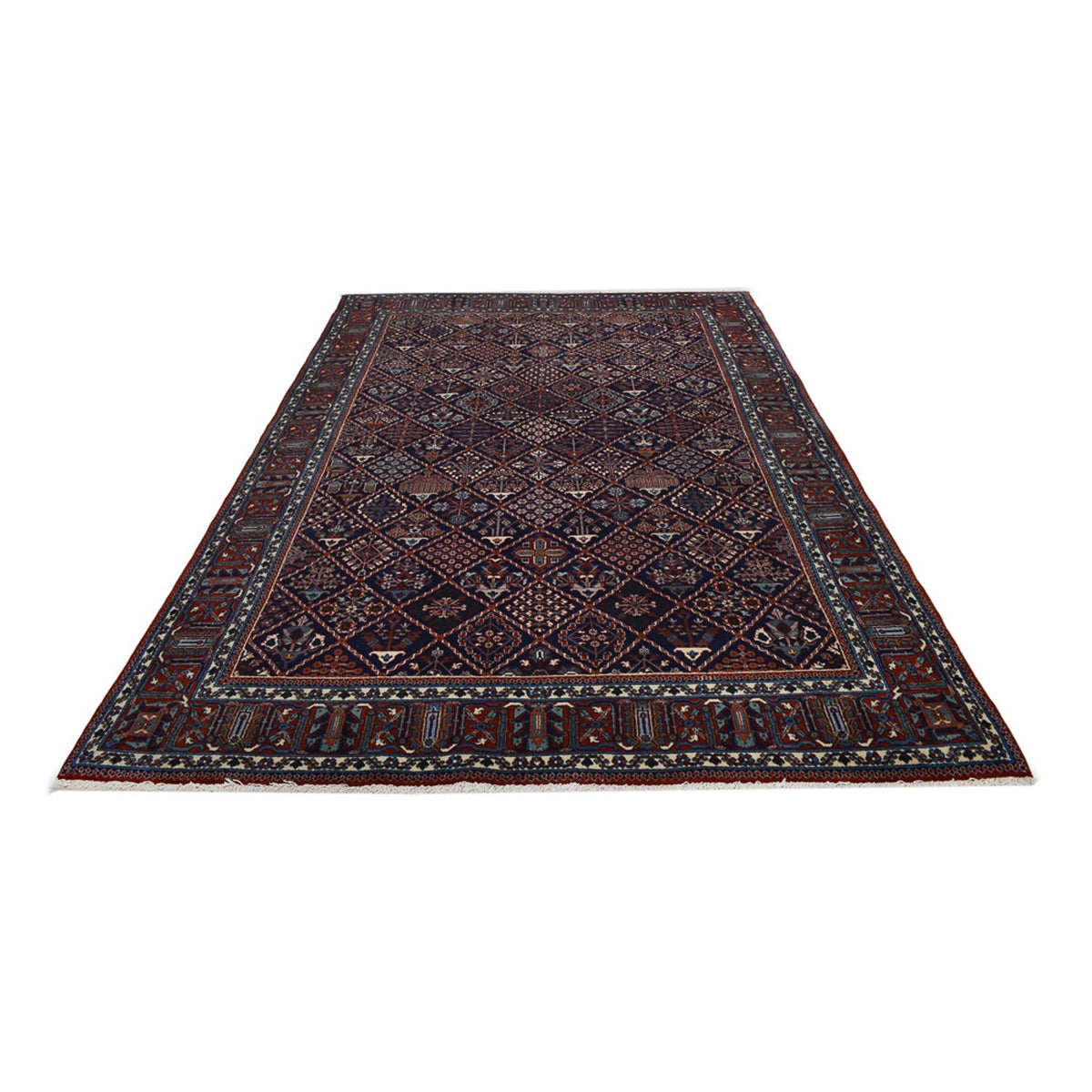 Tapis persan - Nomadic - 300 x 202 cm - rouge vin