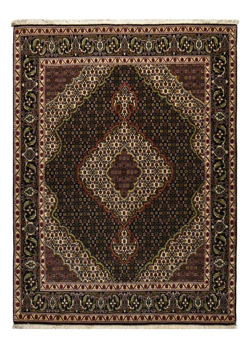 Tapis persan - Tabriz - Royal - 202 x 150 cm - marron foncé