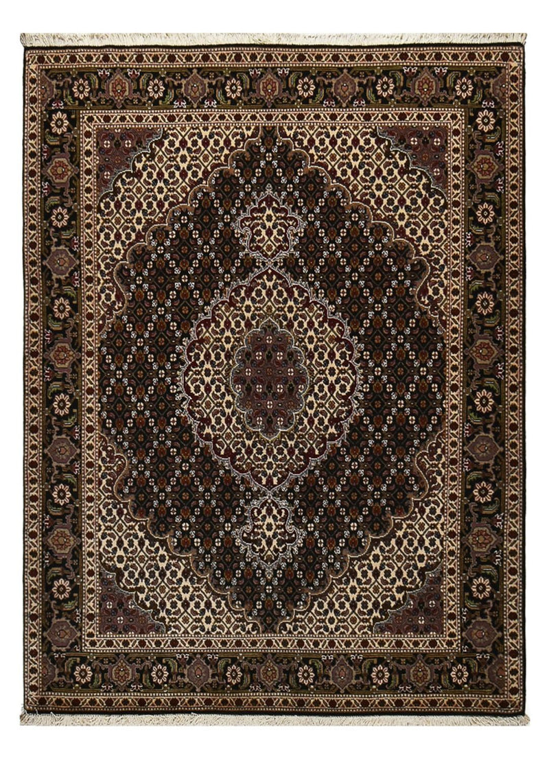 Tapis persan - Tabriz - Royal - 196 x 148 cm - marron foncé
