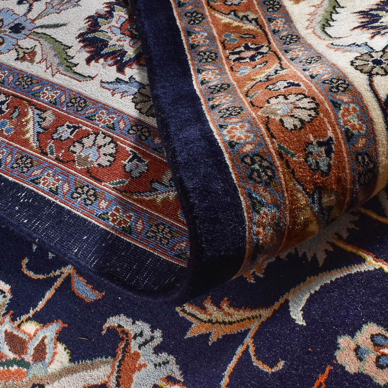 Tapis persan - Classique - Royal - 396 x 296 cm - bleu foncé