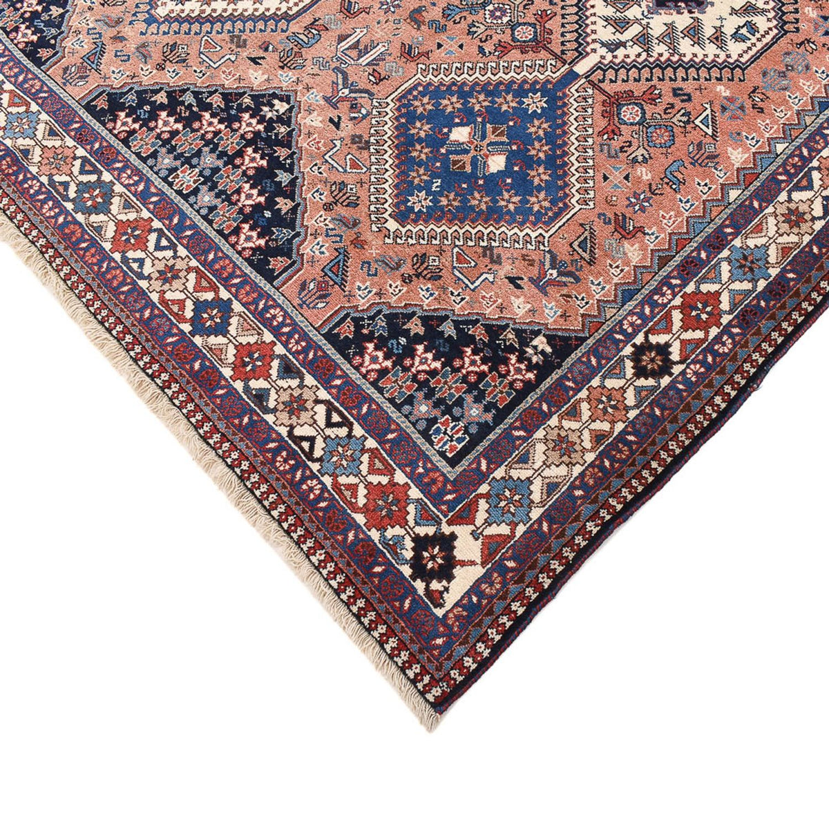 Tapis persan - Nomadic carré  - 203 x 193 cm - rouge clair