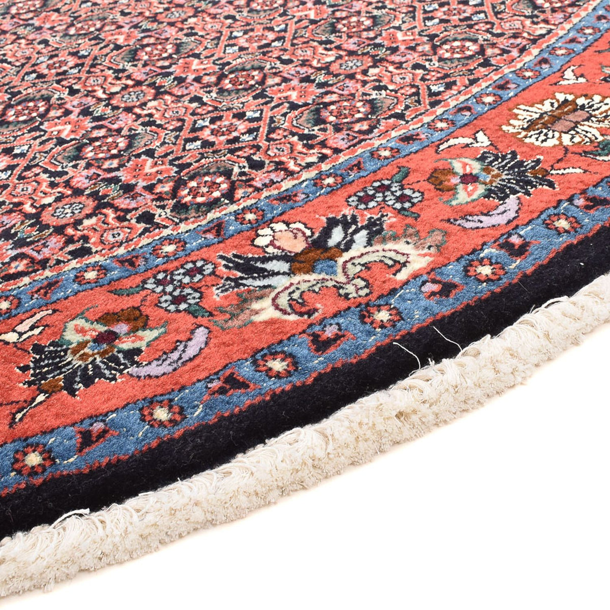 Tapis persan - Bidjar ronde - 153 x 153 cm - rouge clair