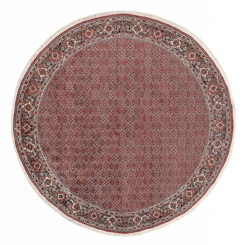 Tapis persan - Bidjar ronde  - 300 x 300 cm - rouge clair