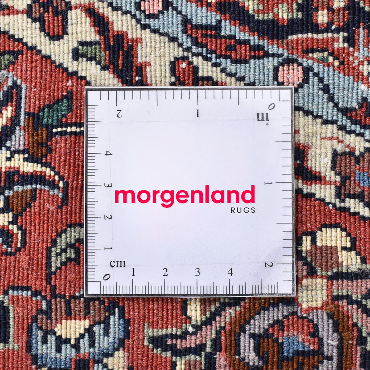 Tapis persan - Bidjar ronde - 155 x 155 cm - rouge foncé