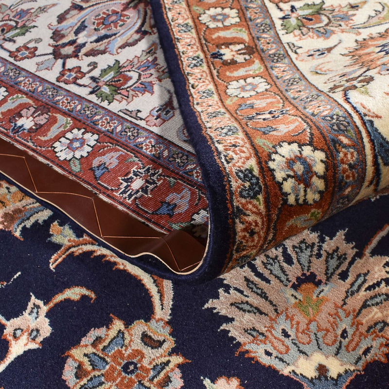 Tapis persan - Classique - Royal - 389 x 300 cm - bleu foncé