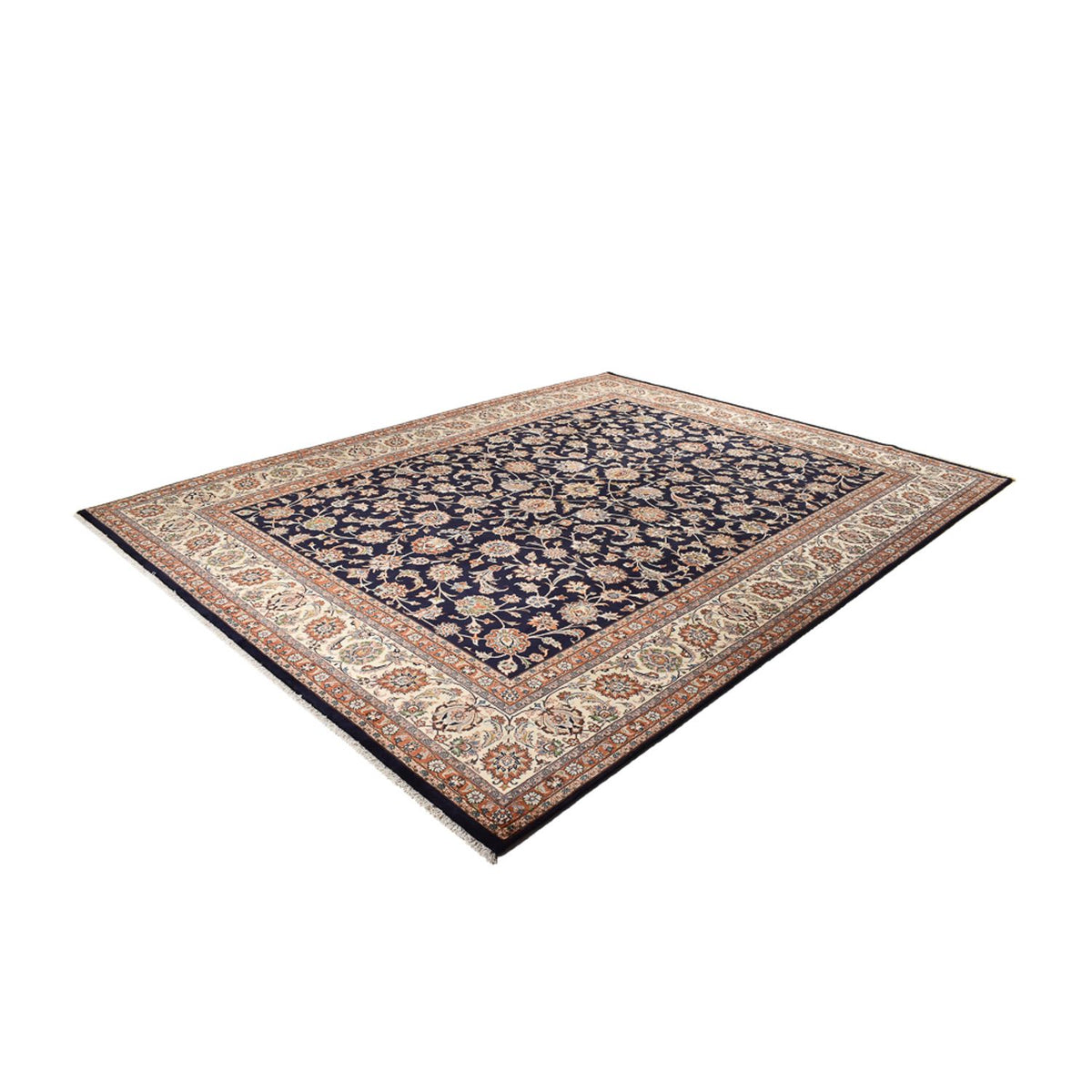 Tapis persan - Classique - Royal - 389 x 300 cm - bleu foncé