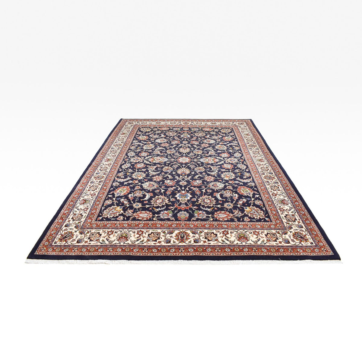 Tapis persan - Classique - Royal - 346 x 251 cm - bleu foncé