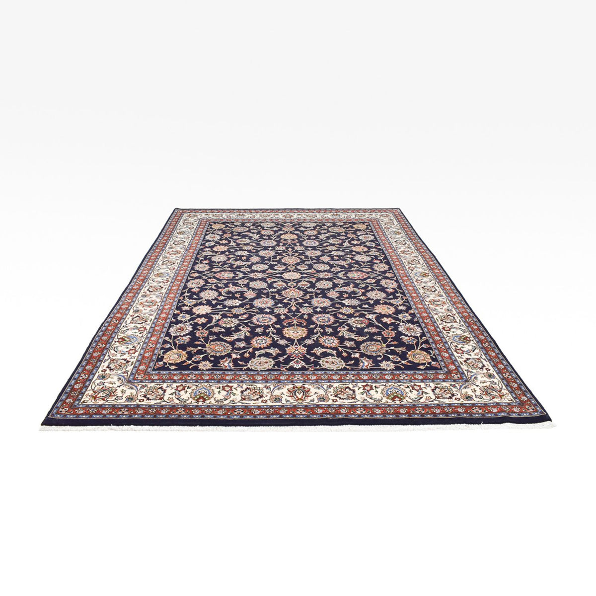 Tapis persan - Classique - Royal - 346 x 246 cm - bleu foncé