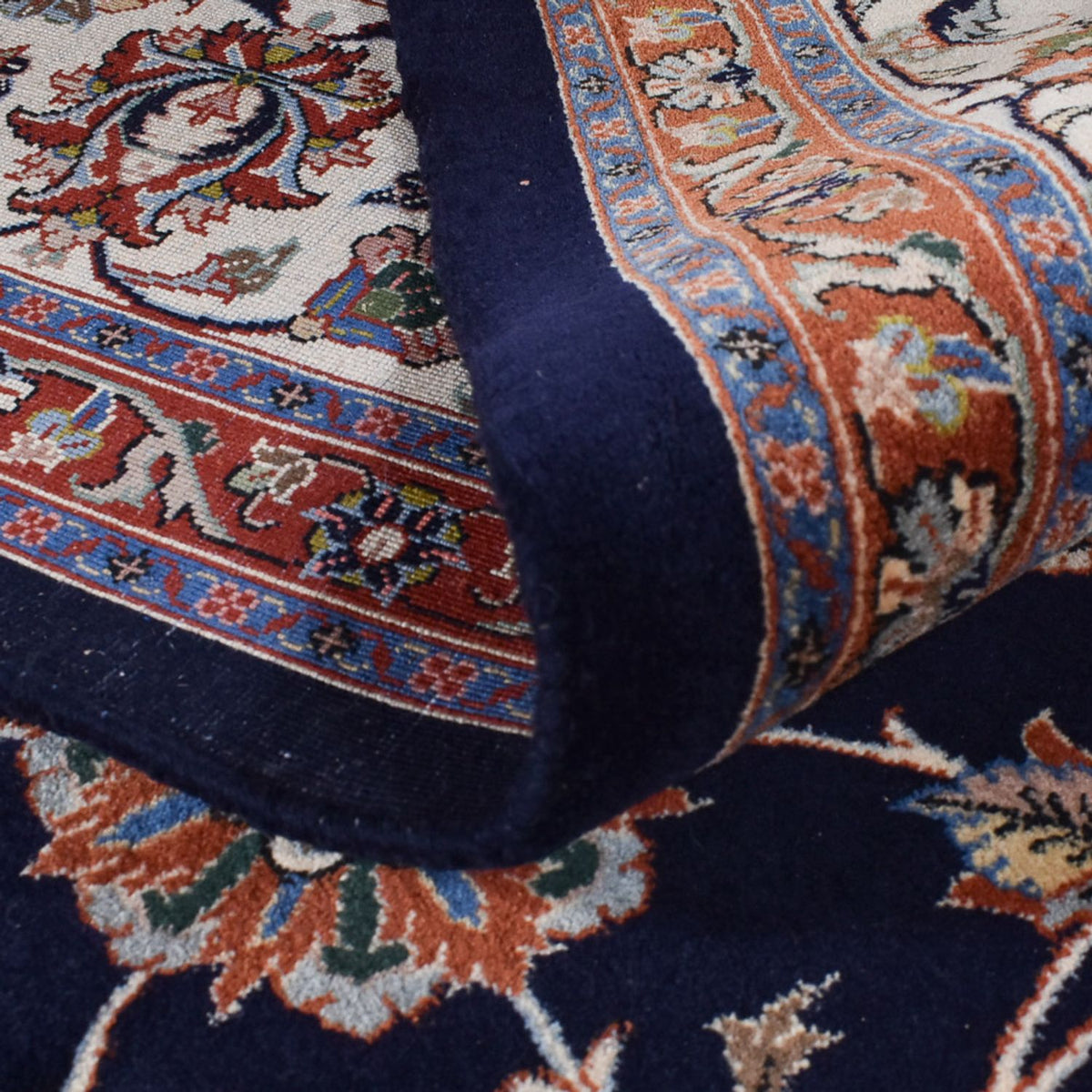 Tapis persan - Classique - Royal - 343 x 255 cm - bleu foncé