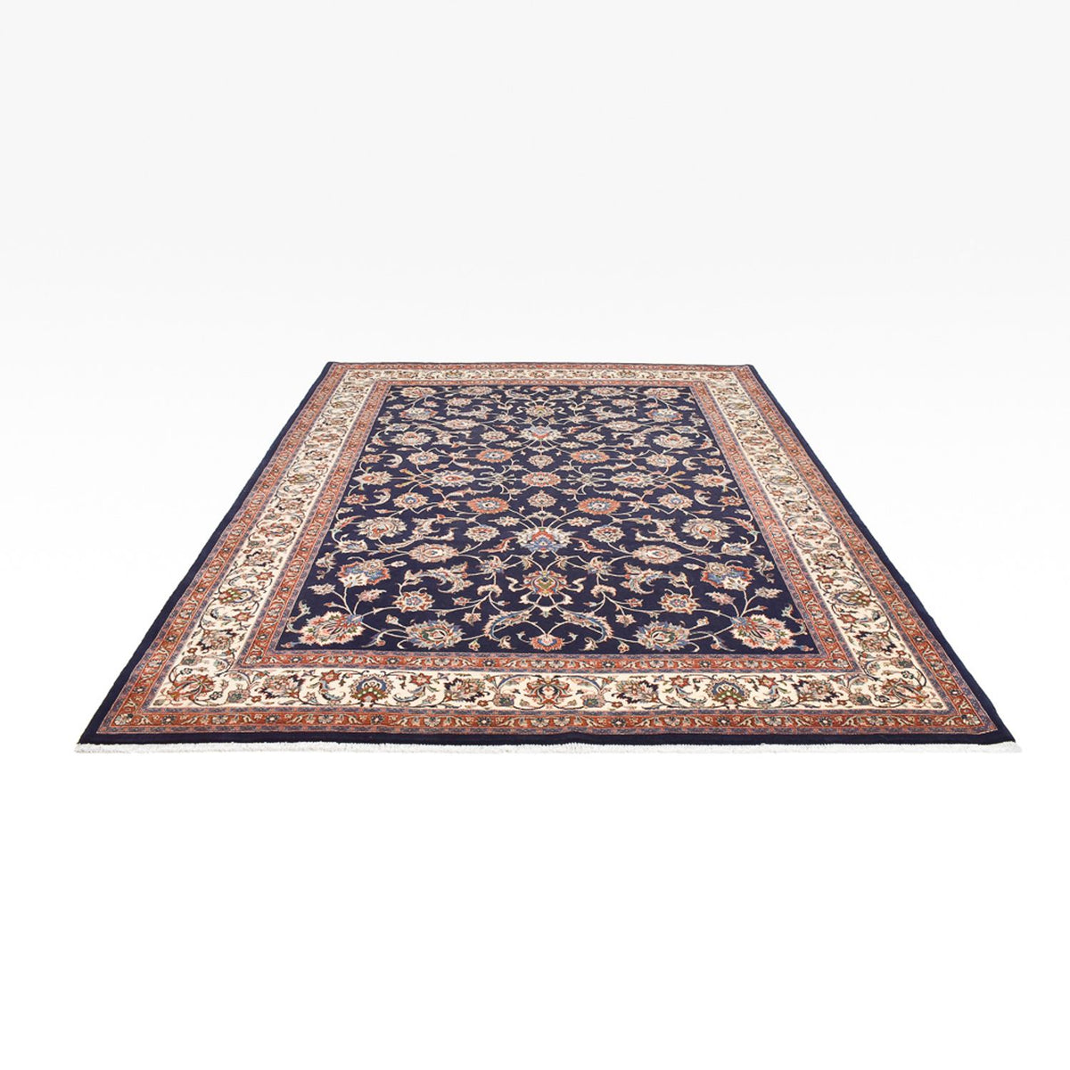 Tapis persan - Classique - Royal - 343 x 255 cm - bleu foncé