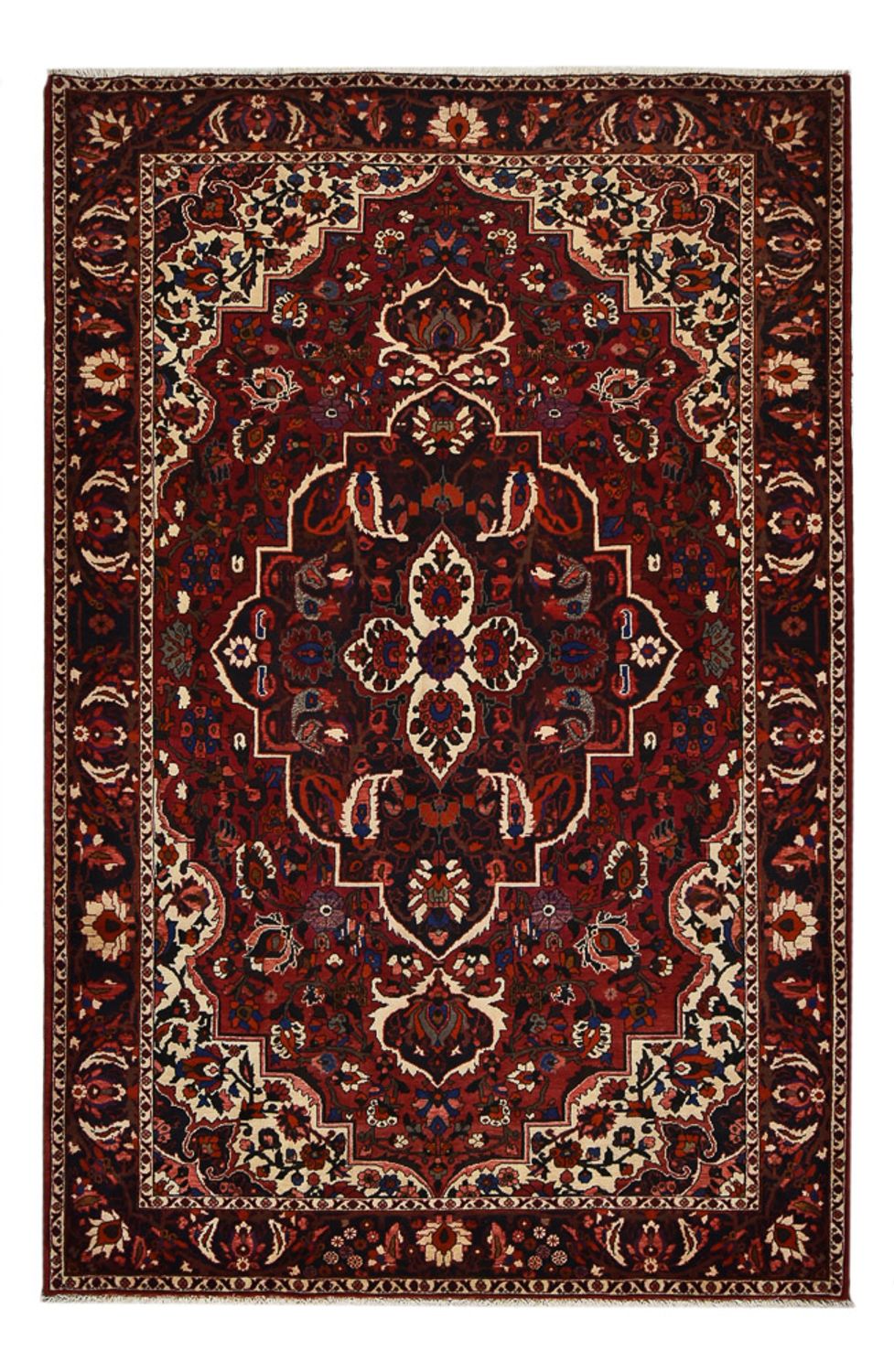 Tapis persan - Nomadic - 313 x 203 cm - rouge foncé