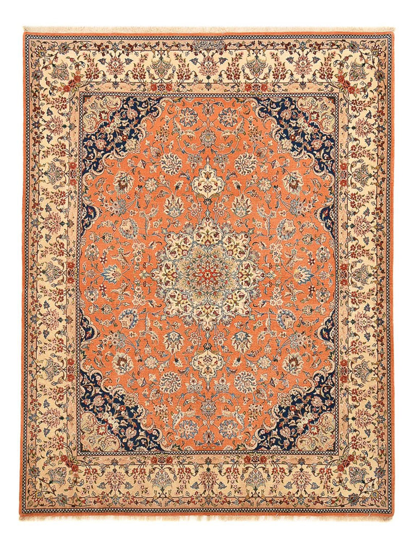 Tapis persan - Ghom - Royal - 255 x 201 cm - terracotta