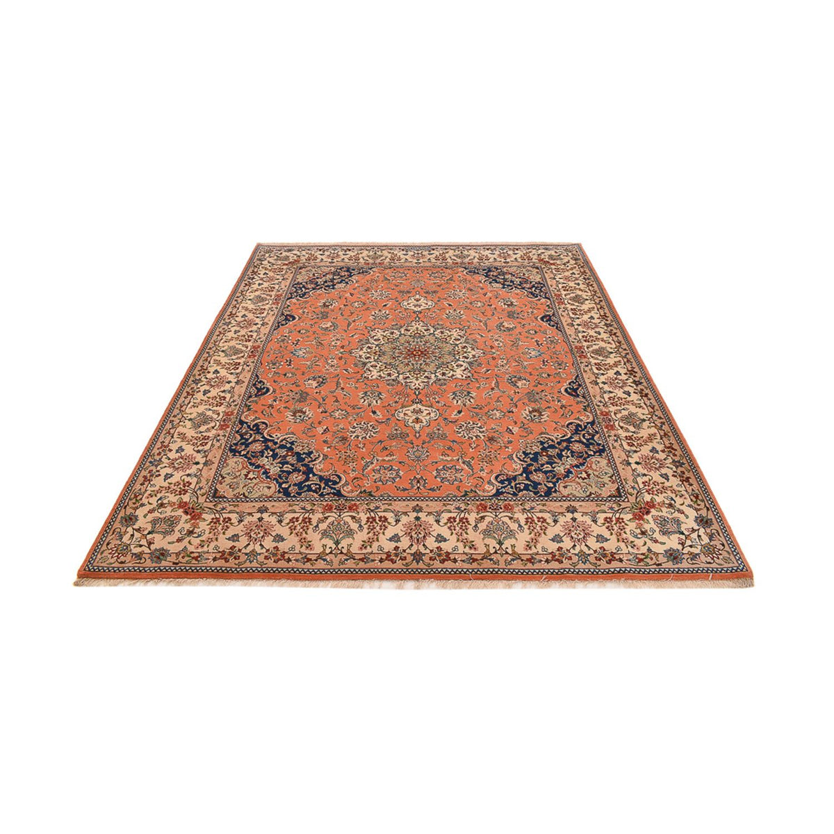 Tapis persan - Ghom - Royal - 255 x 201 cm - terracotta