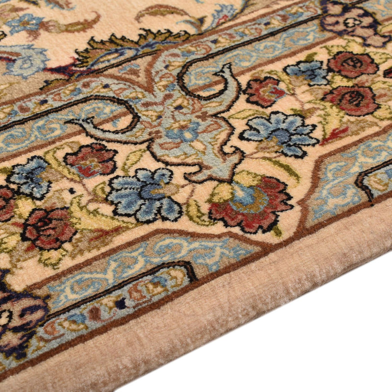 Tapis persan - Ghom - Royal - 211 x 130 cm - beige clair