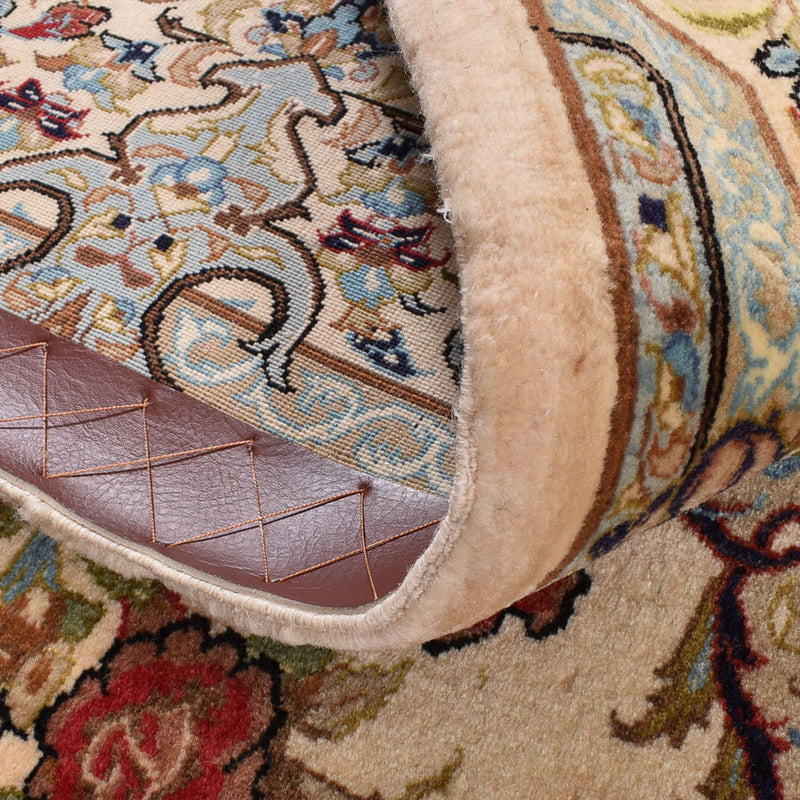 Tapis persan - Ghom - Royal - 211 x 130 cm - beige clair