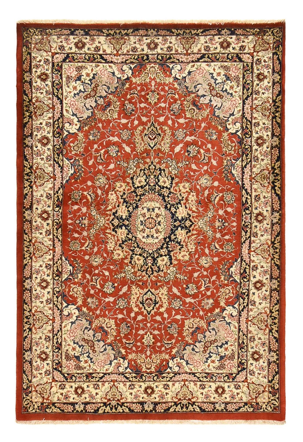 Tapis persan - Ghom - Royal - 205 x 138 cm - rouge