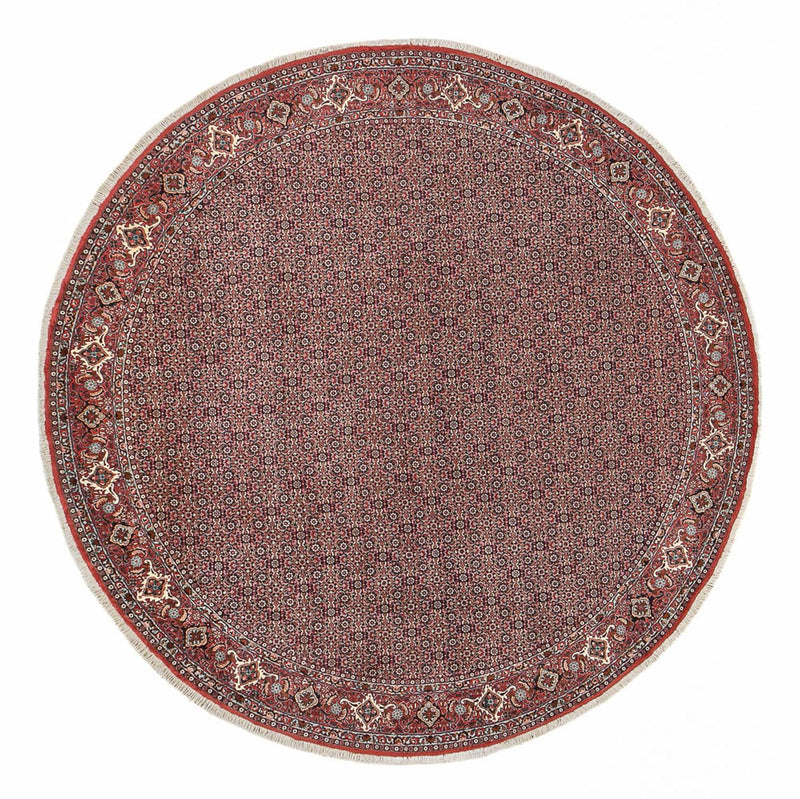 Tapis persan - Bidjar ronde  - 300 x 300 cm - rouge foncé