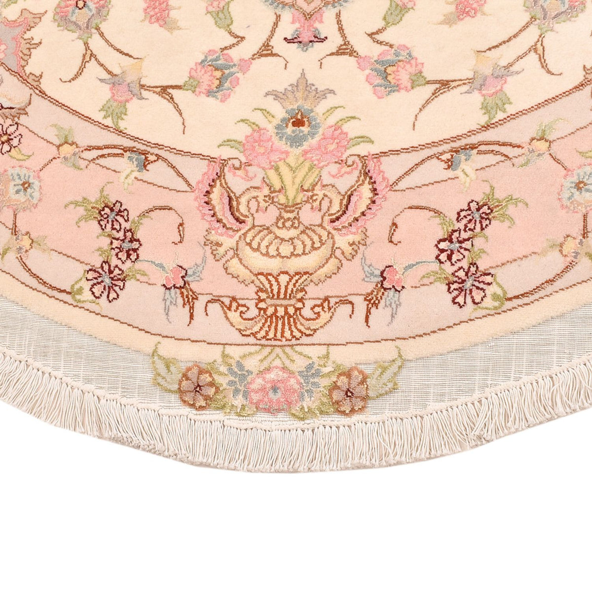 Tapis persan - Tabriz - Royal ronde  - 143 x 143 cm - saumon