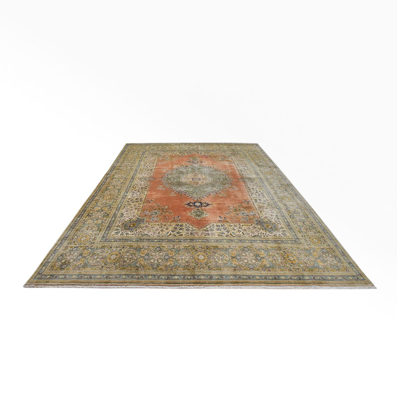Tapis persan - Classique - 410 x 298 cm - vert olive