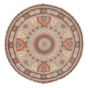 Tapis persan - Tabriz - Royal ronde  - 312 x 312 cm - beige