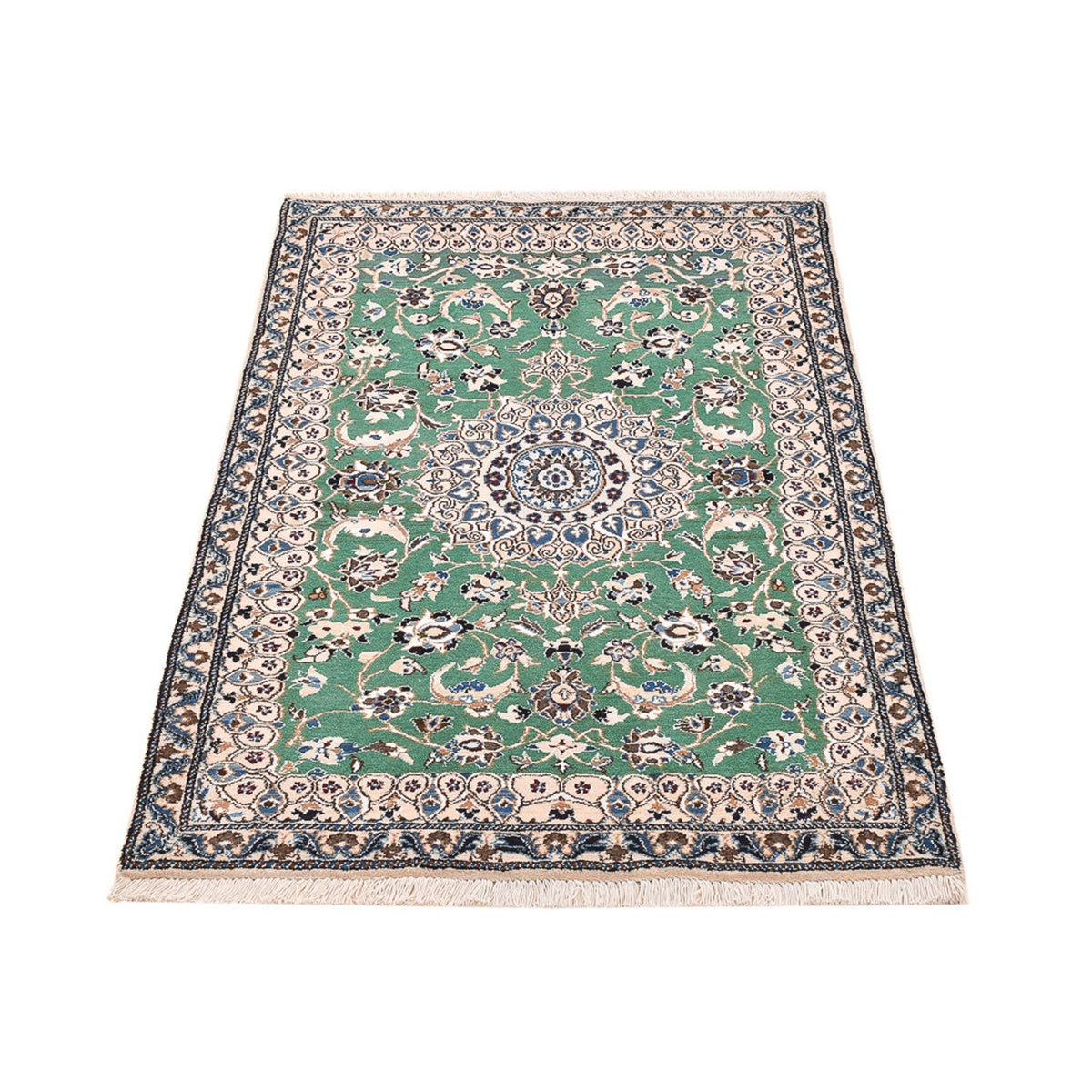 Tapis persan - Nain - Royal - 140 x 87 cm - vert
