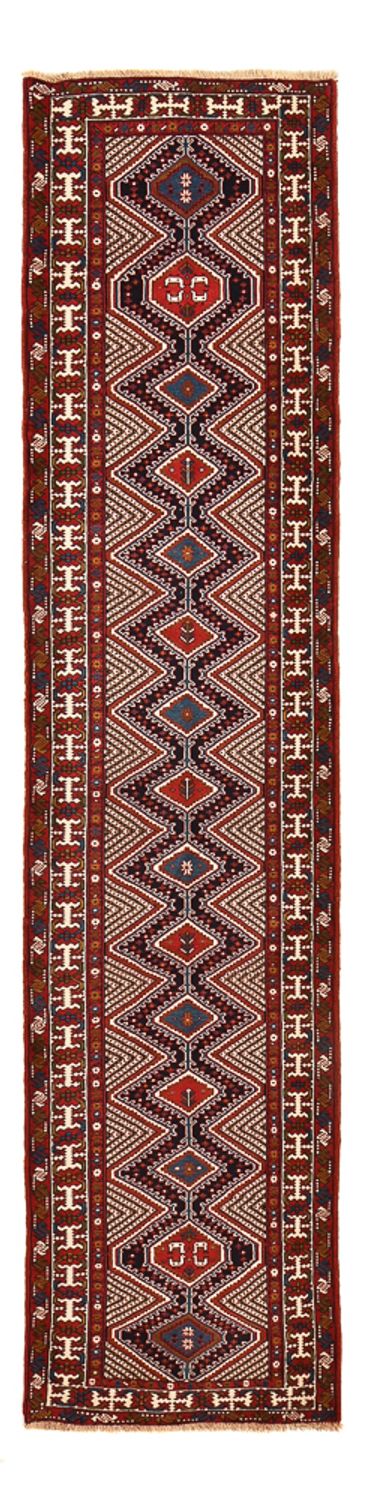 Tapis de couloir Tapis persan - Nomadic - 388 x 92 cm - rouge bordeaux