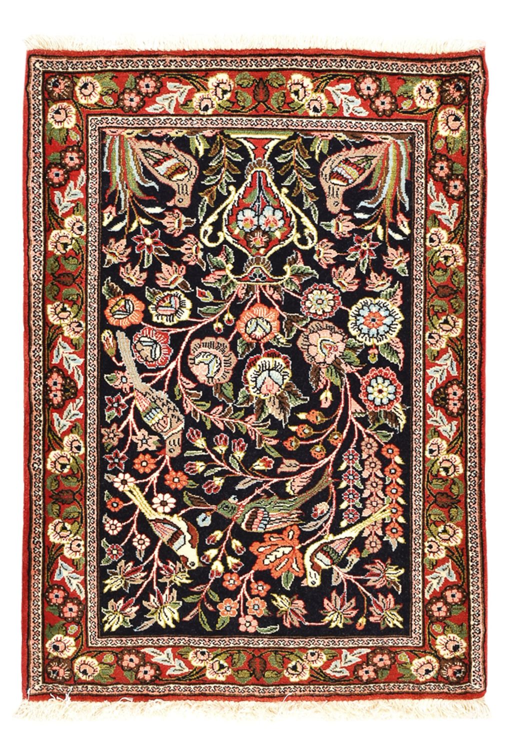 Tapis persan - Ghom - 79 x 55 cm - multicolore