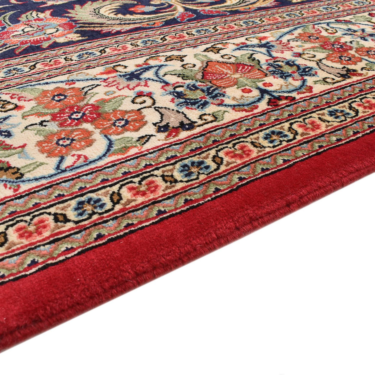 Tapis persan - Ghom - 300 x 210 cm - bleu foncé