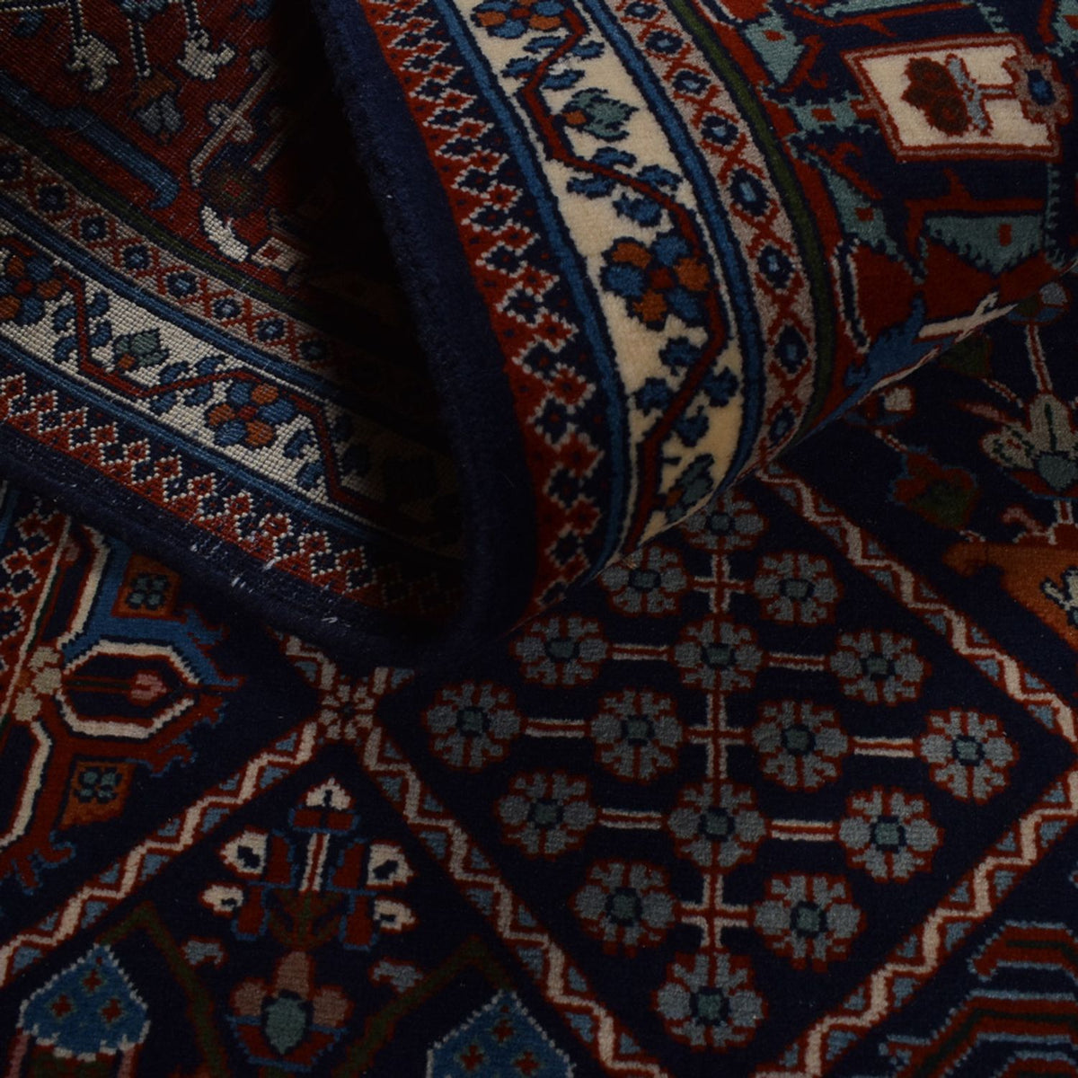 Tapis persan - Nomadic - 293 x 203 cm - rouge vin